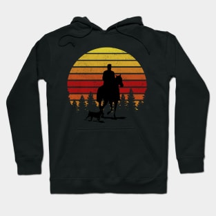 wild west horse rider American retro vintage Hoodie